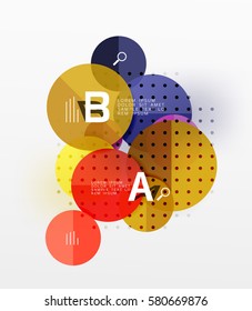 Round modern circle option infographic diagram. Vector template background for workflow layout, diagram, number options or web design