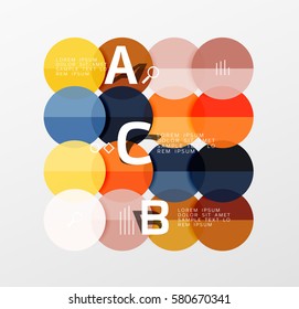 Round modern circle option infographic diagram. Vector template background for workflow layout, diagram, number options or web design