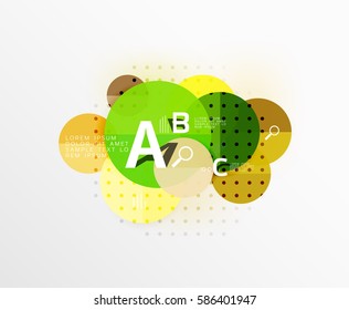 Round modern circle option infographic diagram. Vector template background for workflow layout, diagram, number options or web design