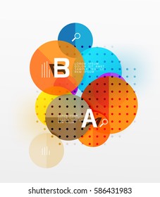 Round modern circle option infographic diagram. Vector template background for workflow layout, diagram, number options or web design