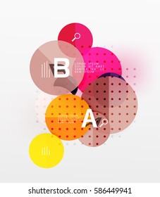 Round modern circle option infographic diagram. Vector template background for workflow layout, diagram, number options or web design