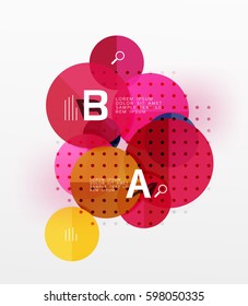 Round modern circle option infographic diagram. Vector template background for workflow layout, diagram, number options or web design