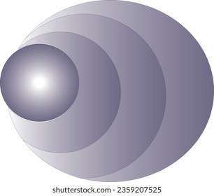 Round modern digital creation using black color.