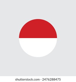 Round Monaco flag emblem design element