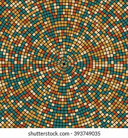 Round   mosaic  - vector illustration 