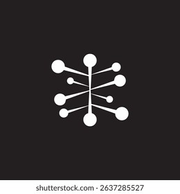 round motion molecules circles dots symbol logo vector 
