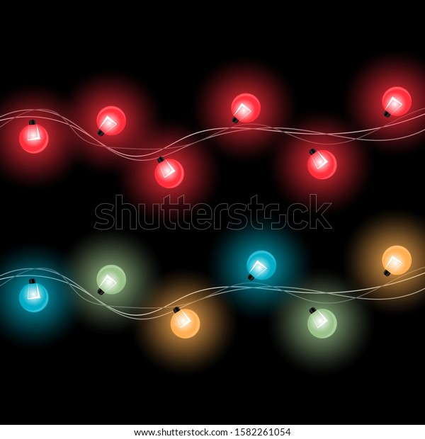 round colored christmas lights