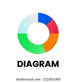 Round multicolored shape chart on a light background