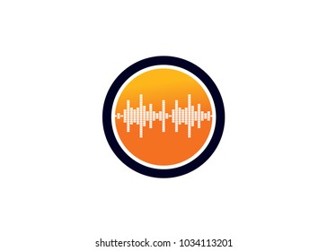 Round Music Logo Design Template, Element Design, Vector Design