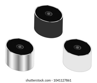 Round music loudspeakers column