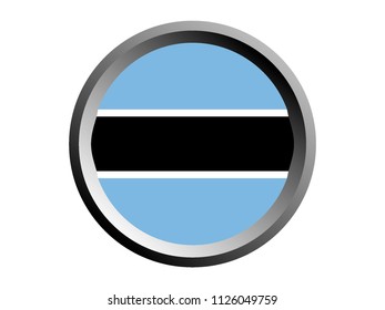 Round National Flag of Botswana
