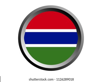 Round National Flag of Gambia