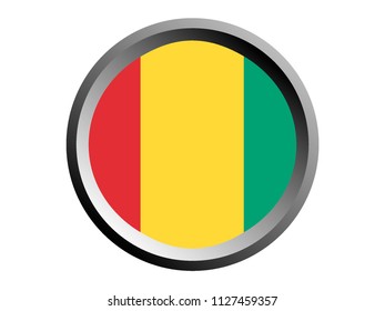 Round National Flag of Guinea