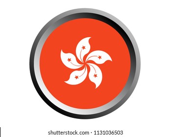 Round National Flag Of Hong Kong