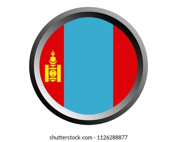 Round National Flag of Mongolia