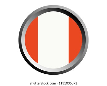 Round National Flag Of Peru