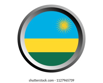 Round National Flag of Rwanda