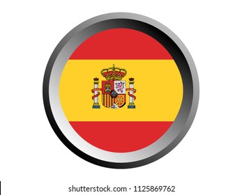 Round National Flag of Spain