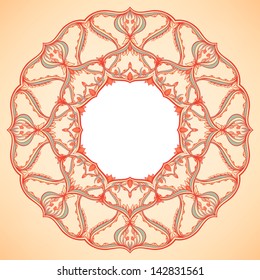 round natural abstract pattern on a beige background 