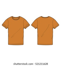 Round Neck Tee Shirt Template