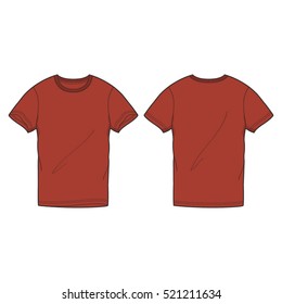 Round Neck Tee Shirt Template