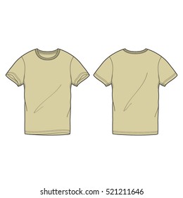 Round Neck Tee Shirt Template