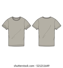 Round Neck Tee Shirt Template