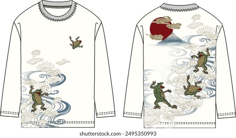 round neck t-shirt for men's with print design vector