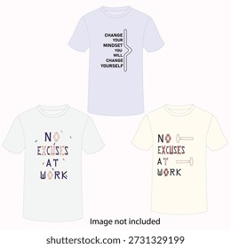 Camiseta de cuello redondo con diseño de tipografía. Diseño de camiseta con tipografía. Diseño de camiseta de moda. Diseño de camiseta y topografía. Camiseta de moda.