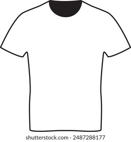 Round neck t-shirt vector icon. fashion clothing isolated symbol. simple flat symbol on white background. 