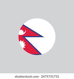 Elemento de diseño de emblema de bandera de Nepal