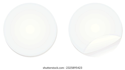 Round note paper. vector illustration