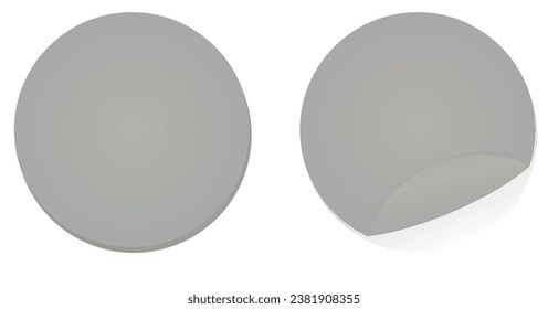 Round note paper. vector illustration