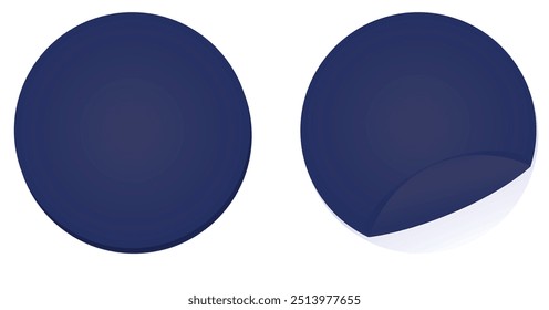 Round note paper. vector illustration