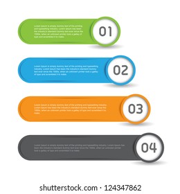 Round numbered banners vector info graphic design