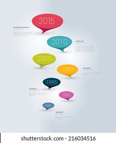 Round numbered template. Business color vector. Infographic. 