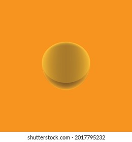 round object yellow color vector