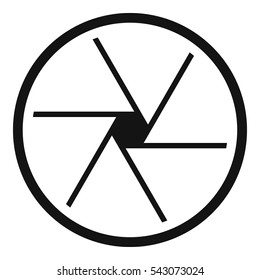 Round objective icon. Simple illustration of round objective vector icon for web