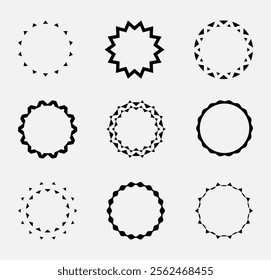 Round openwork forms. A set of 9 pieces. Frames
