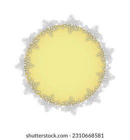 Round openwork frame. vector sign