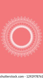 Round openwork two frames - coral background - for decoration - vector