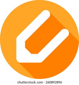 A round orange icon for the mobile that represents the modify button