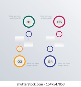 Round organization infographics template design. Business concept infograph with 4 options, steps, or processes. Vector visualization can be used for workflow layout, diagram, annual report, web