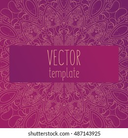 Round oriental background. Vector smart pattern.