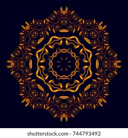 Round ornament. Beautiful luxury rich vector illustration