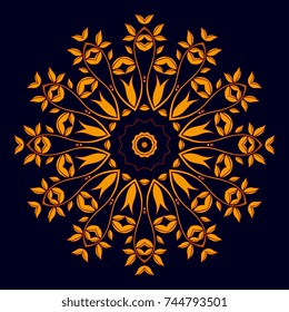 Round ornament. Beautiful luxury rich vector illustration