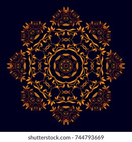 Round ornament. Beautiful luxury rich vector illustration