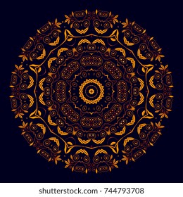 Round ornament. Beautiful luxury rich vector illustration