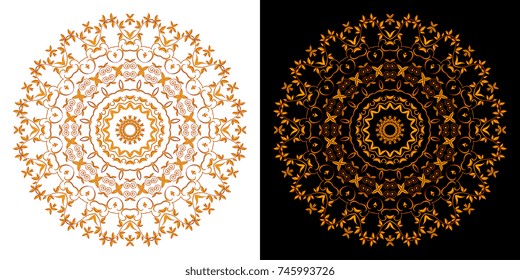 Round ornament. Beautiful luxury rich vector illustration. 