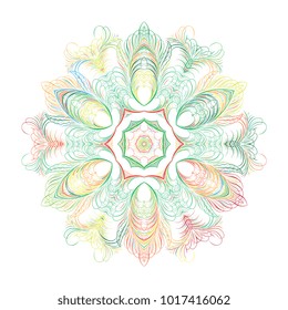 Round ornament. Calligraphic style. Vector illustration